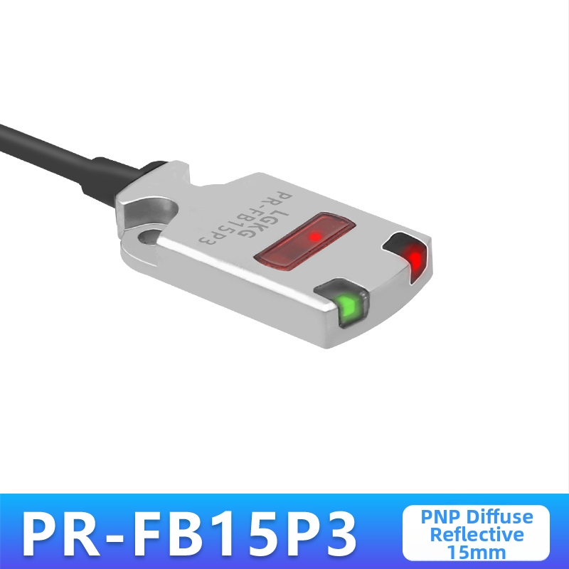 Malý laserový fotoodpojovač s difúznym odrazom; PR-FB30N3 NPN, PR-FB15N3 PNP