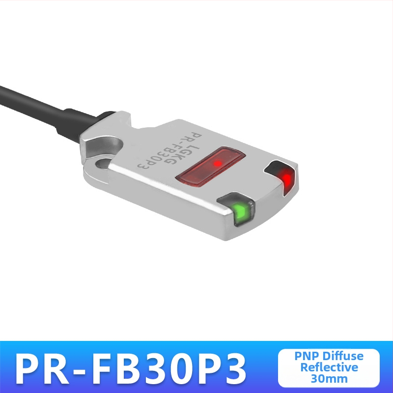 Malý laserový fotoodpojovač s difúznym odrazom; PR-FB30N3 NPN, PR-FB15N3 PNP