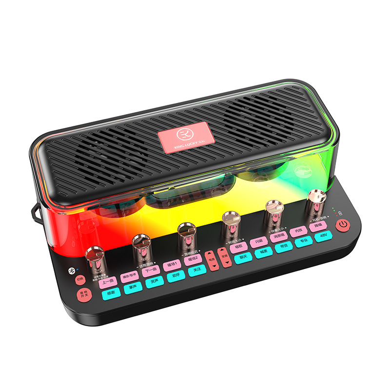 Integrirani audio interfejs s ugrađenim zvučnicima za mobitele i PC, Bluetooth 5.3, 2-kanalni, 100 Hz–20 kHz, SNR ≥95 dB, 10 W.