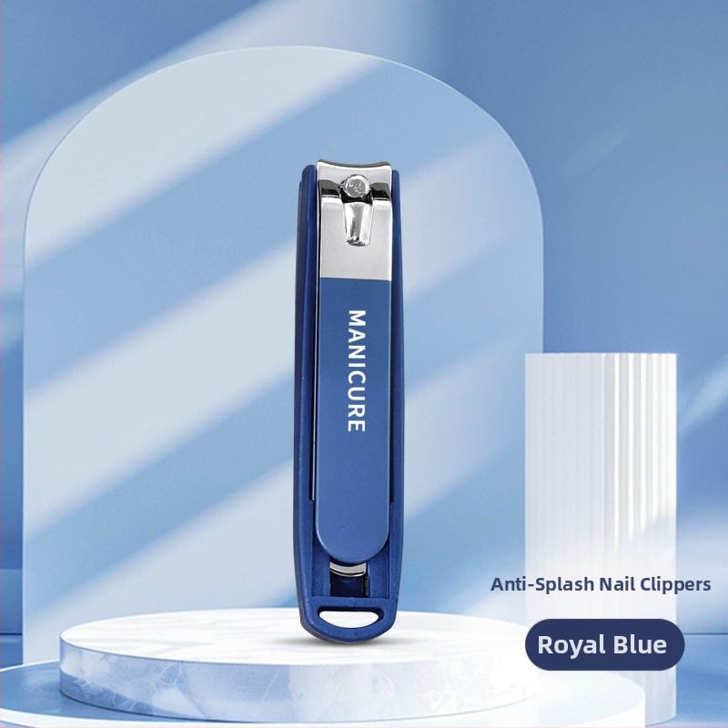 Σετ εργαλείων περιποίησης νυχιών με αντι-εκτόξευση, επίπεδες οξείες λεπίδες, φορητό θήκη (υλικά: γυαλί, ανοξείδωτος χάλυβας, χάλυβας άνθρακα; καθαρό βάρος 144 g)