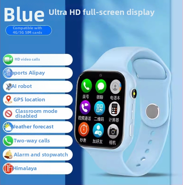 Dječji pametni sat s 5G povezanošću, video poziv, lokacija, 2MP kamera, baterija 1280mAh