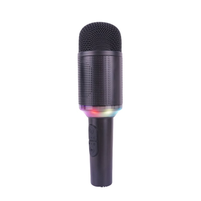 Microfon wireless Bluetooth cu microfon încorporat; Bluetooth 5.0, baterie încorporată 800–1000 mAh, autonomie 3–6 ore, răspuns în frecvențe 100 Hz–20 kHz, pentru casă, PC și scenă