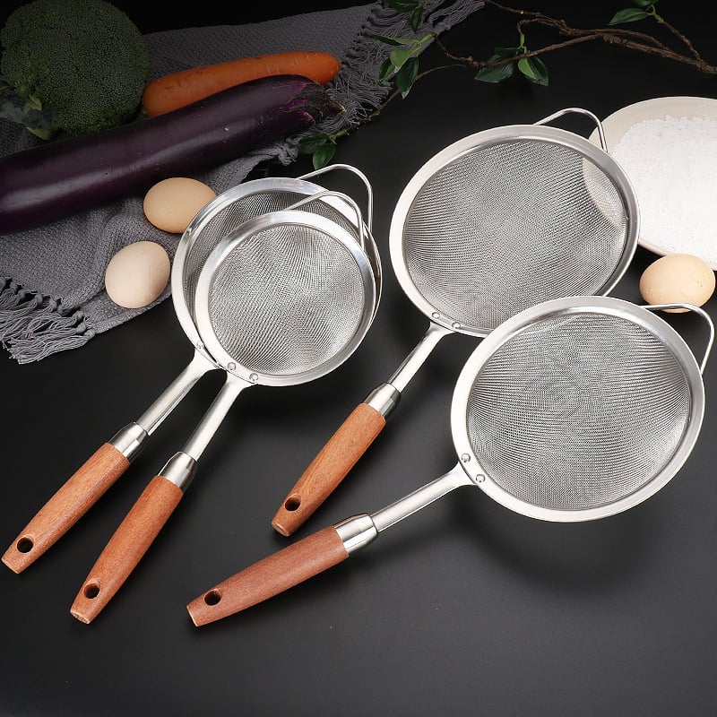 Strecurător de bucătărie din oțel inoxidabil 304, mâner antiaderant, cârlig simplu pentru agățare, stil modern, personalizare și imprimare logo