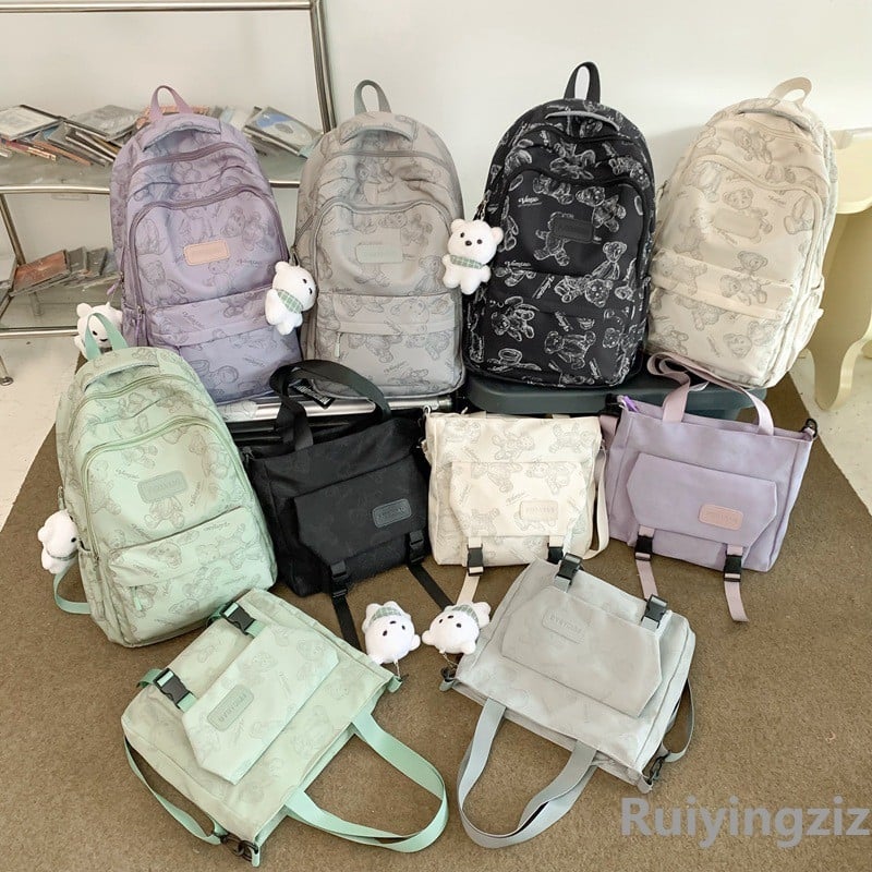 Hátizsák, street-trendy nejlon, 20–35L, 11 hüvelykes laptophoz, állatmintás