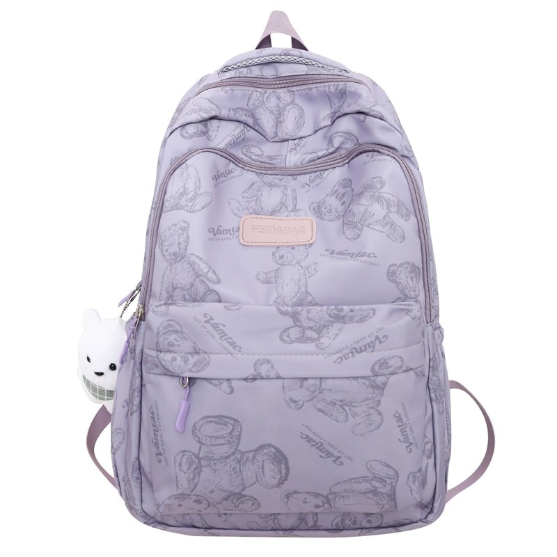 Hátizsák, street-trendy nejlon, 20–35L, 11 hüvelykes laptophoz, állatmintás