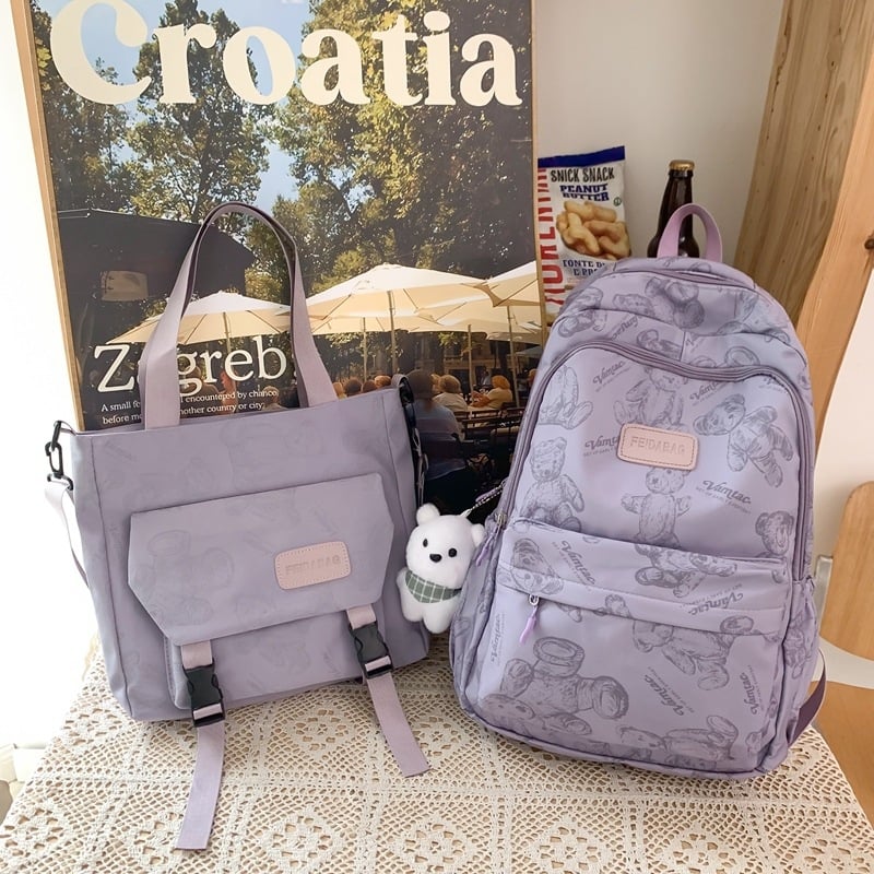 Hátizsák, street-trendy nejlon, 20–35L, 11 hüvelykes laptophoz, állatmintás