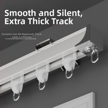 Shuyu hliníková zliatina závesová dráha, tichý chod - bočné upevnenie, rovná koľajnica, dvojkoľaj, prispôsobiteľný