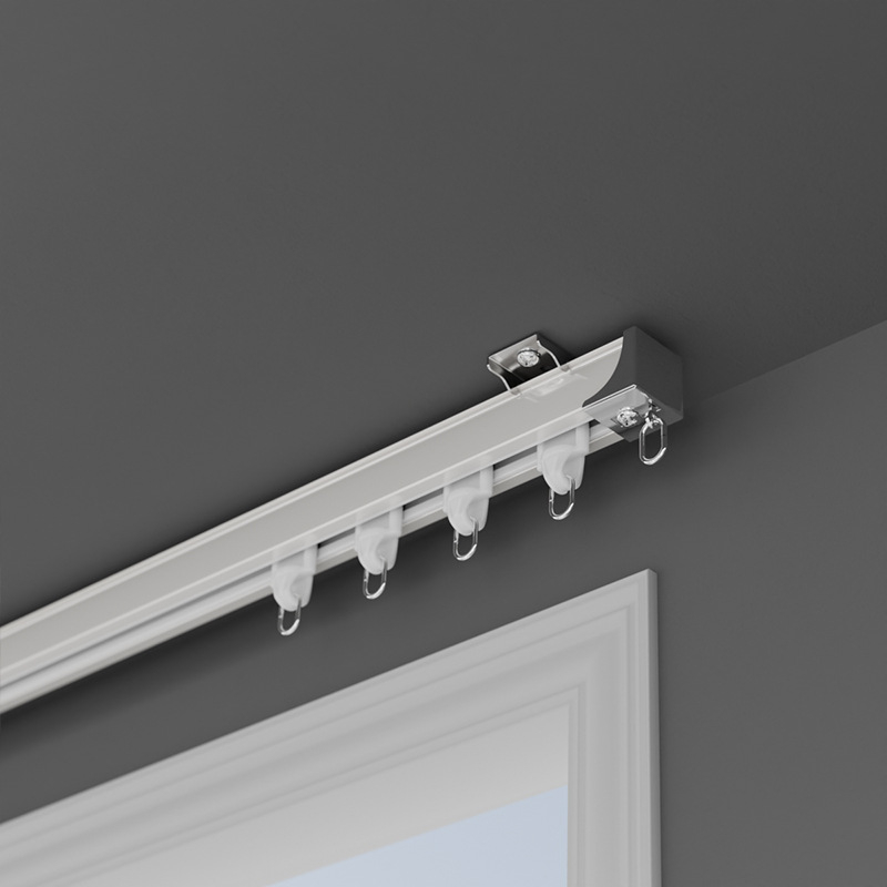 Shuyu ράγα κουρτινών από κράμα αλουμινίου με σιωπηλή λειτουργία - πλευρική τοποθέτηση, ευθεία ράγα, διπλή ράγα, προσαρμόσιμη