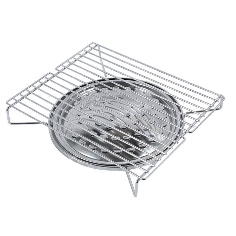 Γκριλ μπάρμπεκιου σε εστία αερίου, ανοξείδωτο ατσάλι, τετράγωνο σχήμα, κορεατικό στυλ