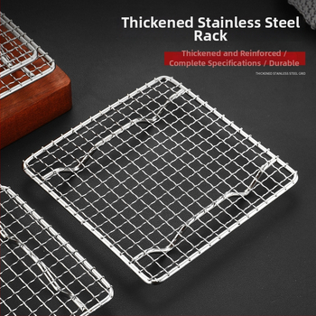 Grilovacia mriežka na BBQ – 304 nerezová oceľ, štvorcový tvar, pevná, bez povlaku