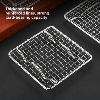Grilovacia mriežka na BBQ – 304 nerezová oceľ, štvorcový tvar, pevná, bez povlaku
