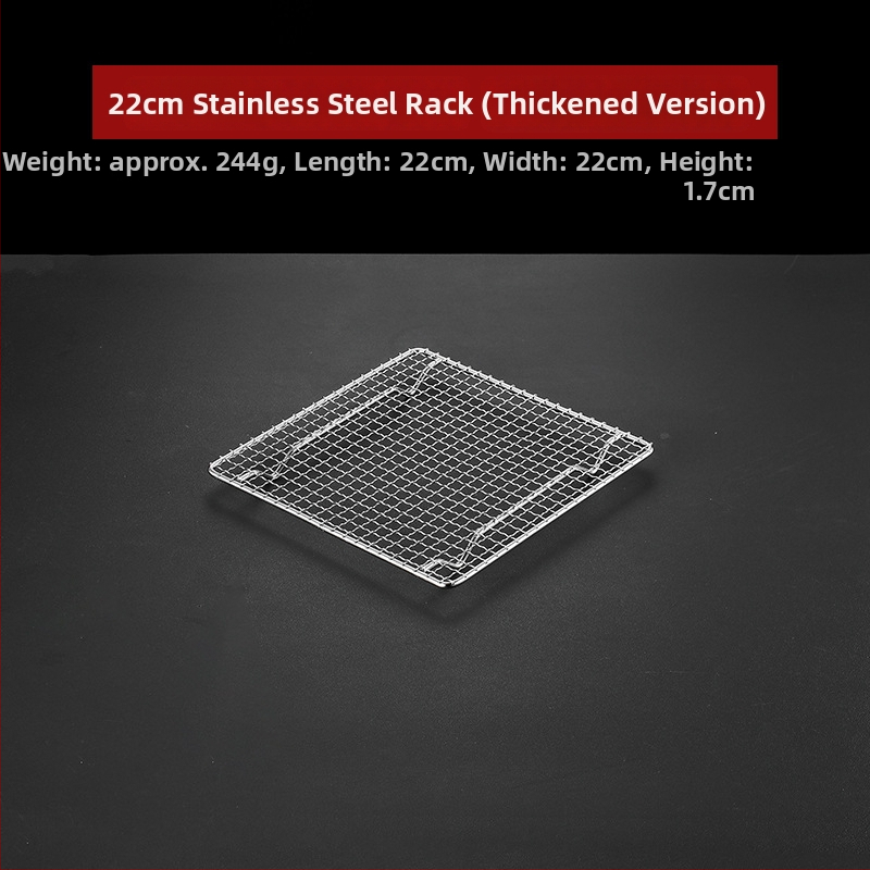 Grilovacia mriežka na BBQ – 304 nerezová oceľ, štvorcový tvar, pevná, bez povlaku