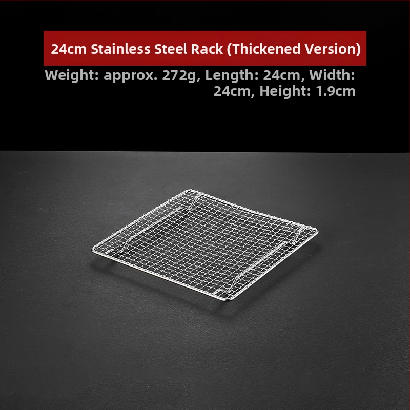 Grilovacia mriežka na BBQ – 304 nerezová oceľ, štvorcový tvar, pevná, bez povlaku