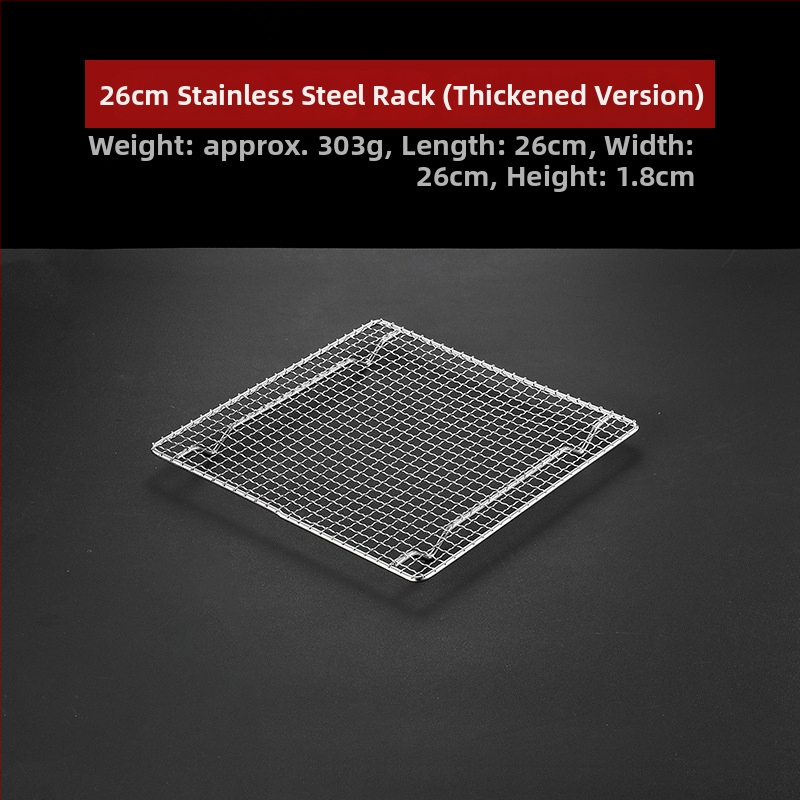 Grilovacia mriežka na BBQ – 304 nerezová oceľ, štvorcový tvar, pevná, bez povlaku