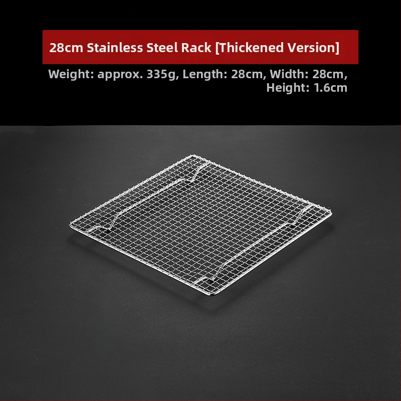 Grilovacia mriežka na BBQ – 304 nerezová oceľ, štvorcový tvar, pevná, bez povlaku