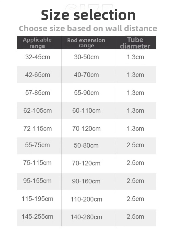 Telescopická tyč na závesy – bez vŕtania, mini vysúvacia tyč do sprchy a kúpeľne, unesie záťaž
