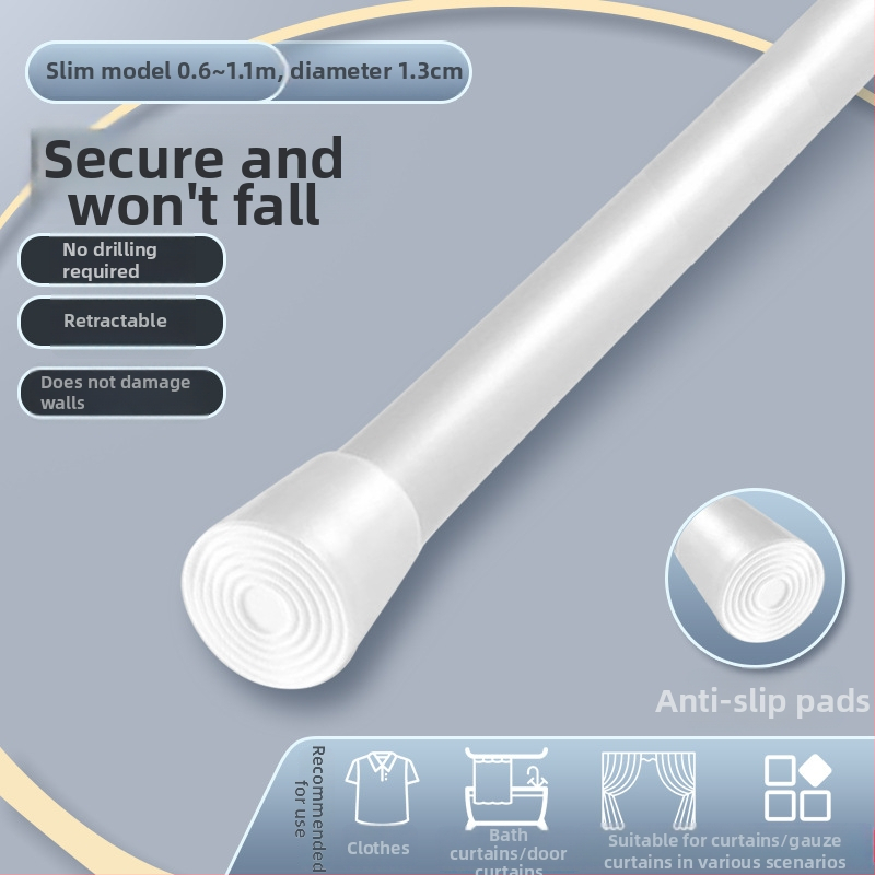 Telescopická tyč na závesy – bez vŕtania, mini vysúvacia tyč do sprchy a kúpeľne, unesie záťaž