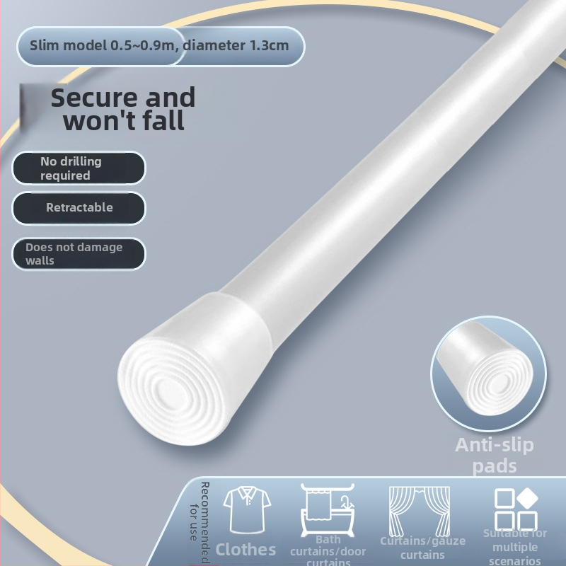 Telescopická tyč na závesy – bez vŕtania, mini vysúvacia tyč do sprchy a kúpeľne, unesie záťaž