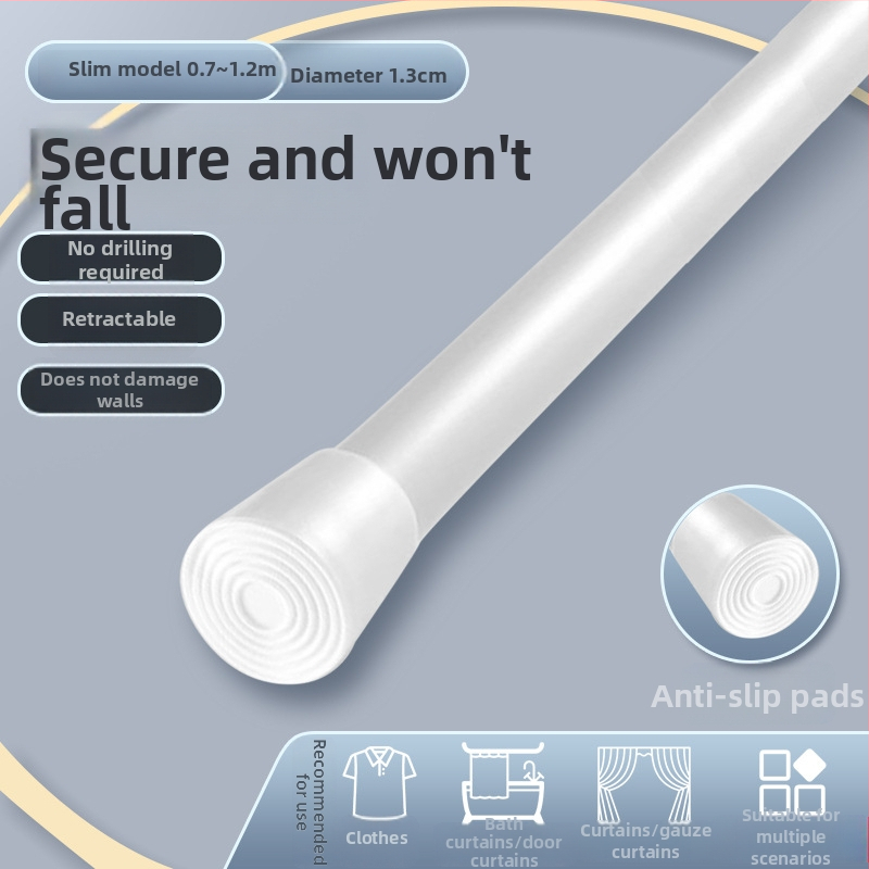 Telescopická tyč na závesy – bez vŕtania, mini vysúvacia tyč do sprchy a kúpeľne, unesie záťaž