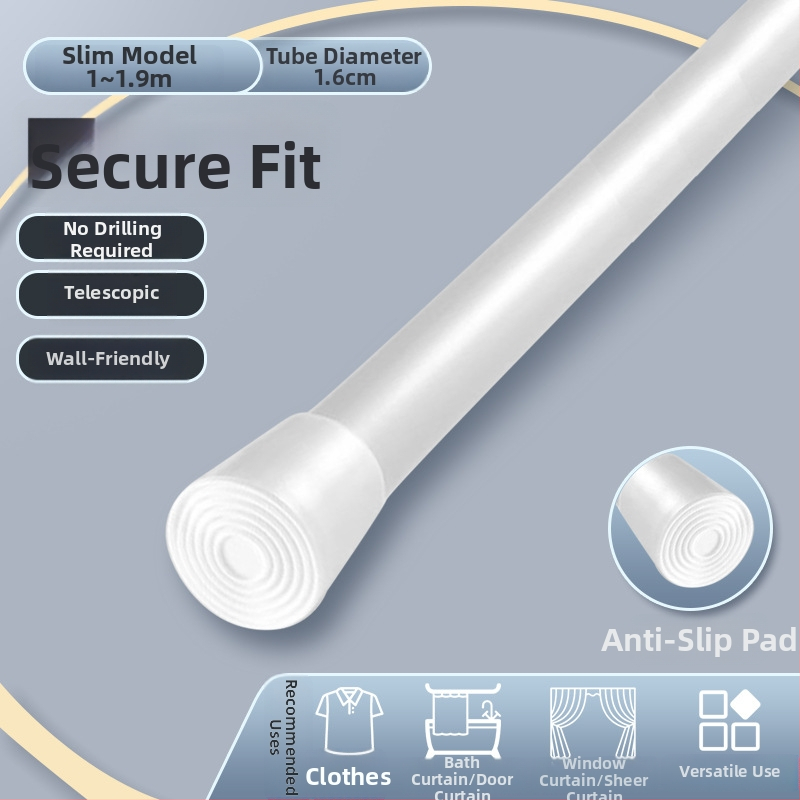 Telescopická tyč na závesy – bez vŕtania, mini vysúvacia tyč do sprchy a kúpeľne, unesie záťaž