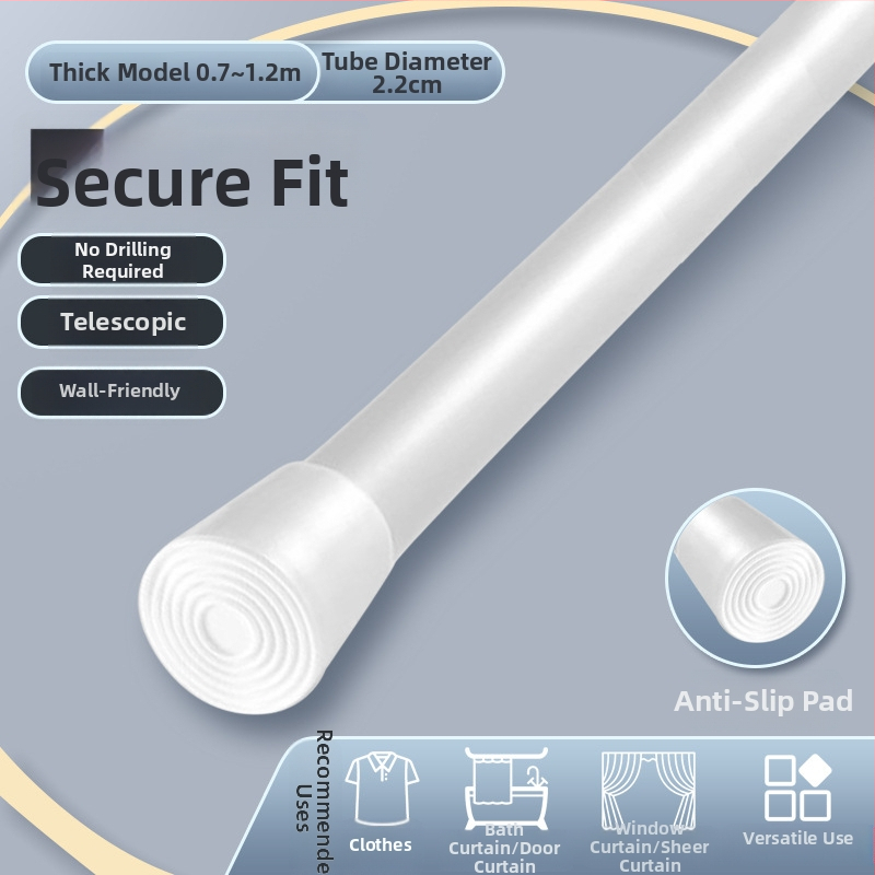 Telescopická tyč na závesy – bez vŕtania, mini vysúvacia tyč do sprchy a kúpeľne, unesie záťaž