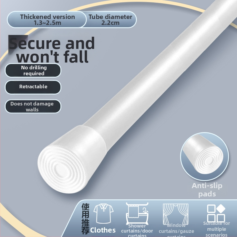 Telescopická tyč na závesy – bez vŕtania, mini vysúvacia tyč do sprchy a kúpeľne, unesie záťaž