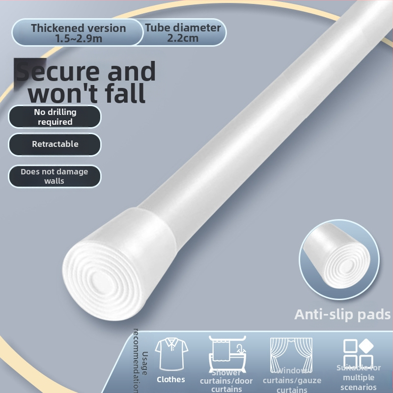 Telescopická tyč na závesy – bez vŕtania, mini vysúvacia tyč do sprchy a kúpeľne, unesie záťaž