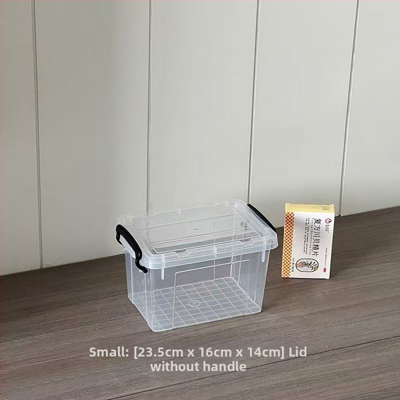 Διάφανη θήκη αποθήκευσης με καπάκι - PP πλαστικό, οργανωτής για υπνοδωμάτιο, χωρητικότητα 20-30 λίτρων, φορητό