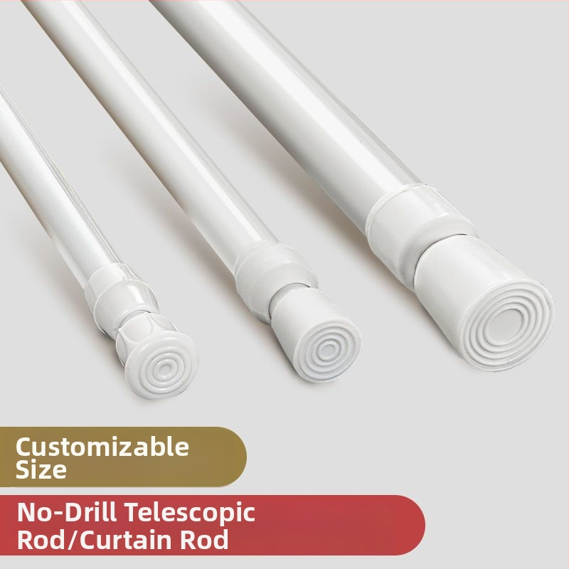 Železný teleskopický tyč na závesy – bez vŕtania, nastaviteľný, viacúčelový pre okno, šatník, dvere, balkón a kúpeľňu