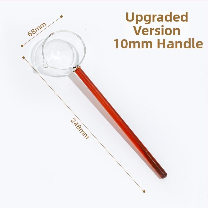 Staklena žlica s dugom drškom i oštrim vrhom – otporna na visoke temperature kuhinjska žlica za kuhanje, kašu i začinjavanje