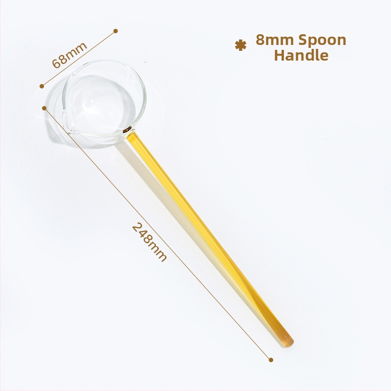 Staklena žlica s dugom drškom i oštrim vrhom – otporna na visoke temperature kuhinjska žlica za kuhanje, kašu i začinjavanje