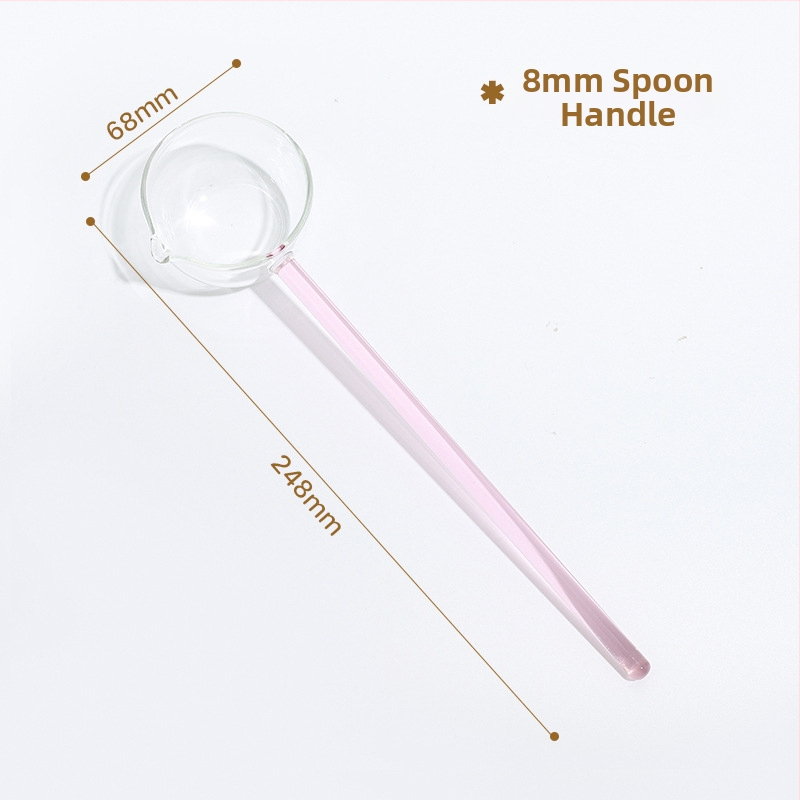 Staklena žlica s dugom drškom i oštrim vrhom – otporna na visoke temperature kuhinjska žlica za kuhanje, kašu i začinjavanje