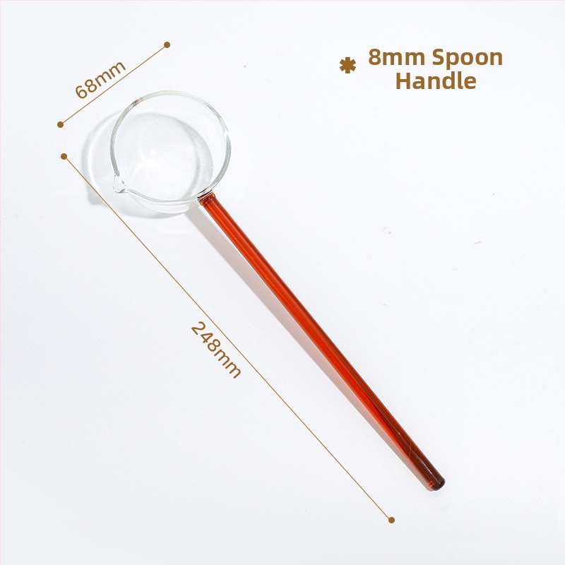 Staklena žlica s dugom drškom i oštrim vrhom – otporna na visoke temperature kuhinjska žlica za kuhanje, kašu i začinjavanje