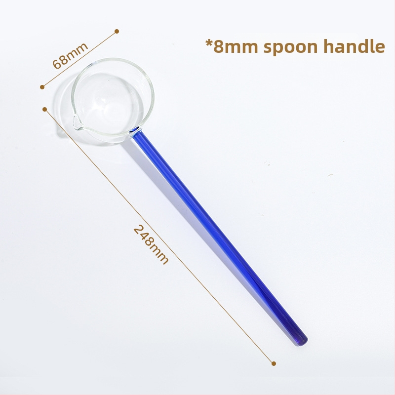 Staklena žlica s dugom drškom i oštrim vrhom – otporna na visoke temperature kuhinjska žlica za kuhanje, kašu i začinjavanje