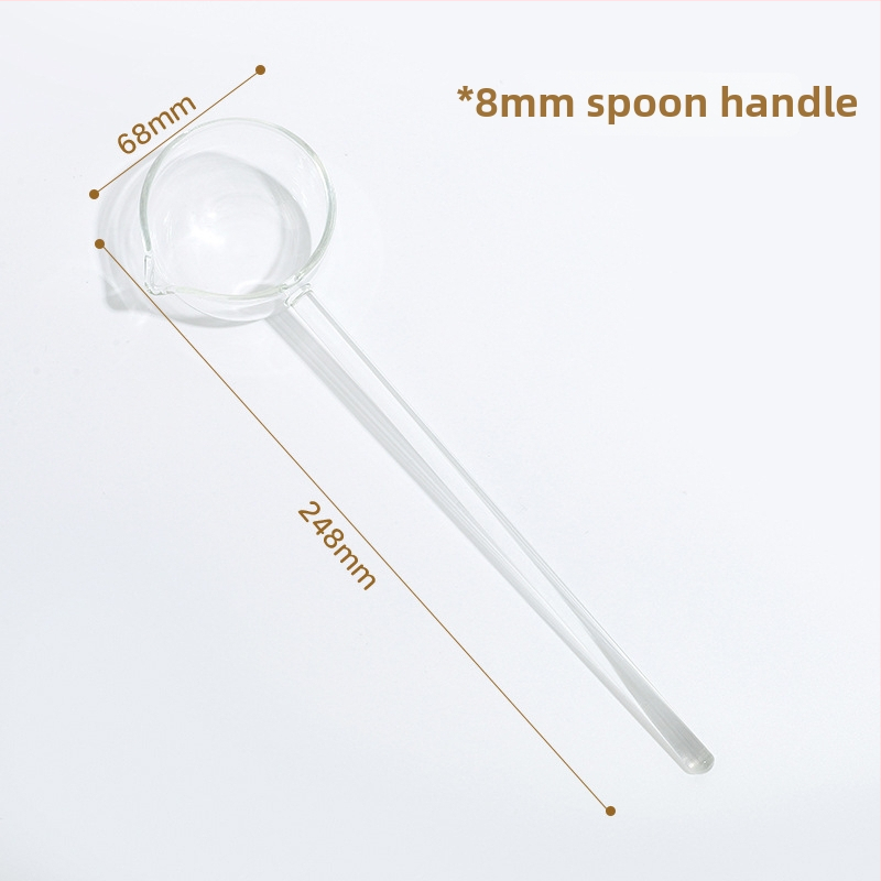 Staklena žlica s dugom drškom i oštrim vrhom – otporna na visoke temperature kuhinjska žlica za kuhanje, kašu i začinjavanje