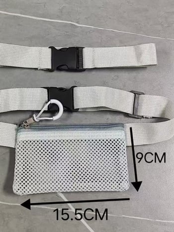 Sportska torbica za struk za učenike – prozračna, ultra lagana poliester, mladenački kampus stil