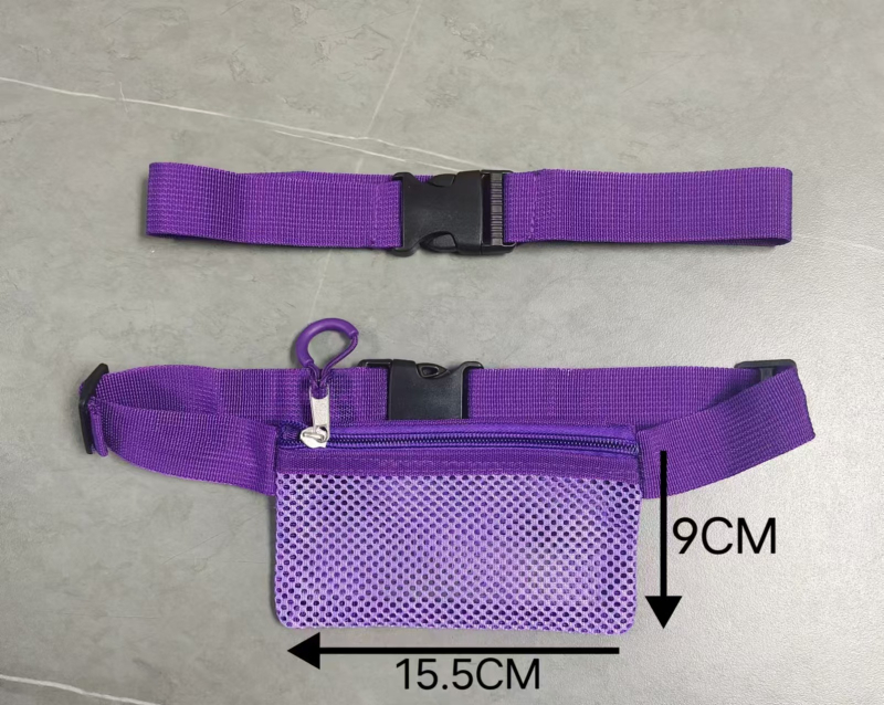 Sportska torbica za struk za učenike – prozračna, ultra lagana poliester, mladenački kampus stil