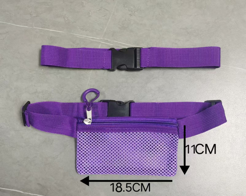 Sportska torbica za struk za učenike – prozračna, ultra lagana poliester, mladenački kampus stil