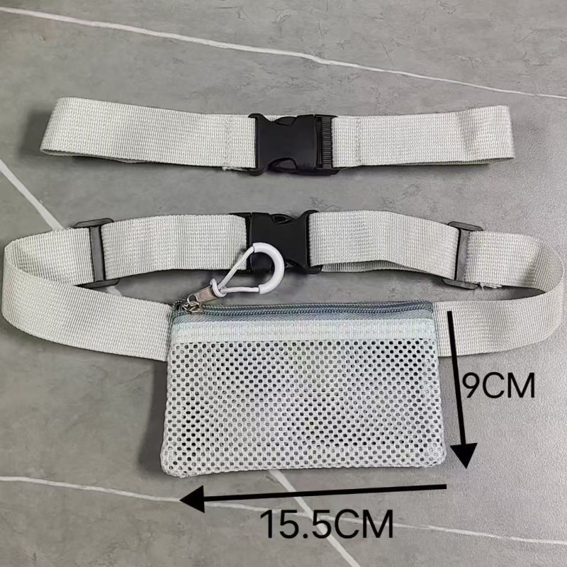 Sportska torbica za struk za učenike – prozračna, ultra lagana poliester, mladenački kampus stil