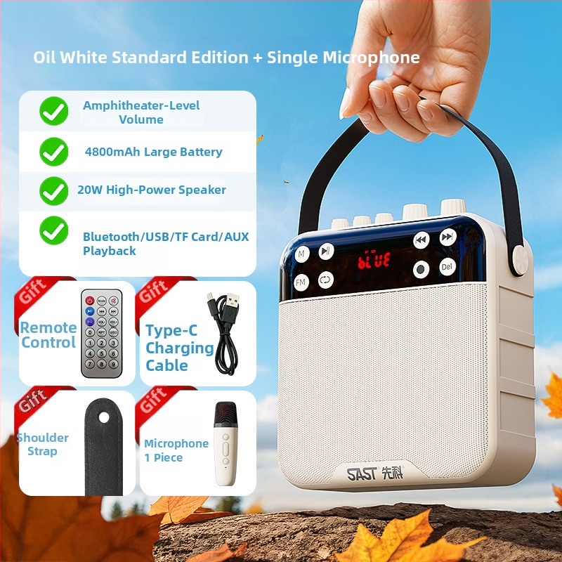K29 Bluetooth zvučnik sa snimanjem za vanjski ples, 20W, BT 5.0, baterija 2000–4000 mAh, frekvencijski raspon 100 Hz–20 kHz, SNR ≥75 dB