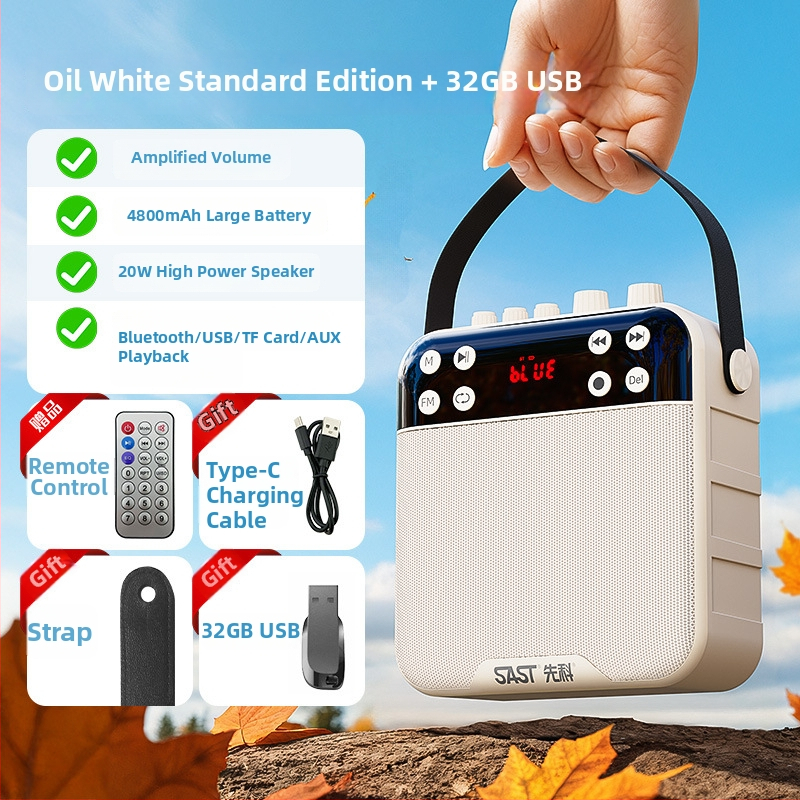 K29 Bluetooth zvučnik sa snimanjem za vanjski ples, 20W, BT 5.0, baterija 2000–4000 mAh, frekvencijski raspon 100 Hz–20 kHz, SNR ≥75 dB