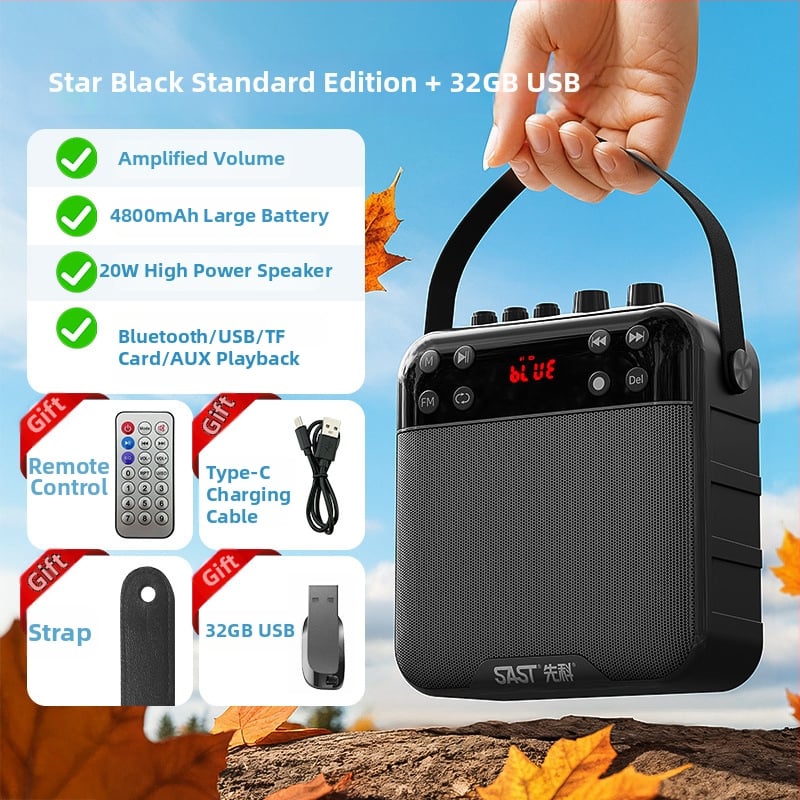 K29 Bluetooth zvučnik sa snimanjem za vanjski ples, 20W, BT 5.0, baterija 2000–4000 mAh, frekvencijski raspon 100 Hz–20 kHz, SNR ≥75 dB