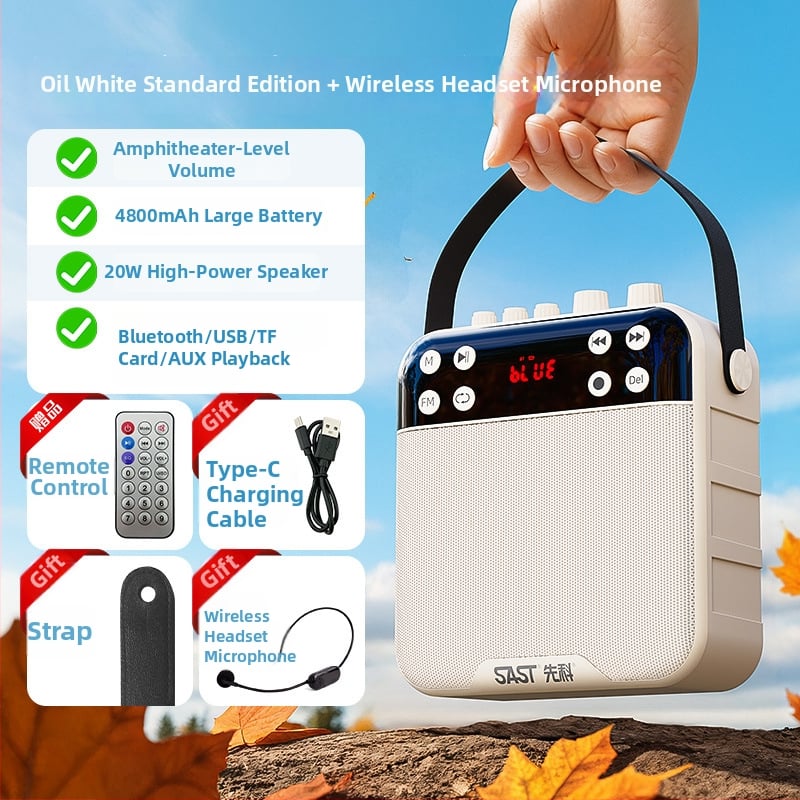 K29 Bluetooth zvučnik sa snimanjem za vanjski ples, 20W, BT 5.0, baterija 2000–4000 mAh, frekvencijski raspon 100 Hz–20 kHz, SNR ≥75 dB
