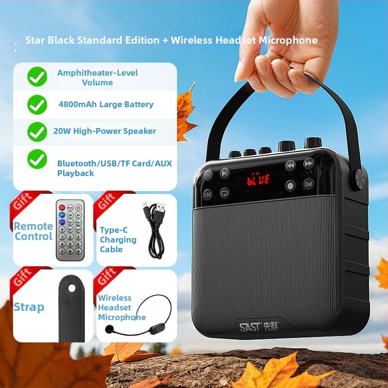 K29 Bluetooth zvučnik sa snimanjem za vanjski ples, 20W, BT 5.0, baterija 2000–4000 mAh, frekvencijski raspon 100 Hz–20 kHz, SNR ≥75 dB