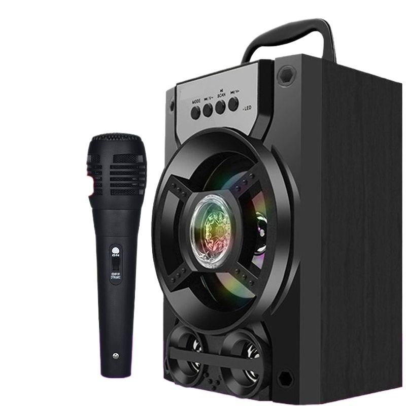 Karaoke Bluetooth zvučnik s mikrofonom, 8.000 pjesama, IPX7 vodootporan, raspon frekvencija 100 Hz–20 kHz, SNR ≥70 dB, bez ugrađene baterije, za vanjsku upotrebu