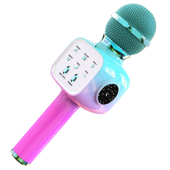 Detský Bluetooth mikrofón — prenosný bezdrôtový mikrofón na karaoke, vstavaná batéria, Bluetooth 5.3, 100 Hz-20 kHz, výdrž batérie 3-6 h