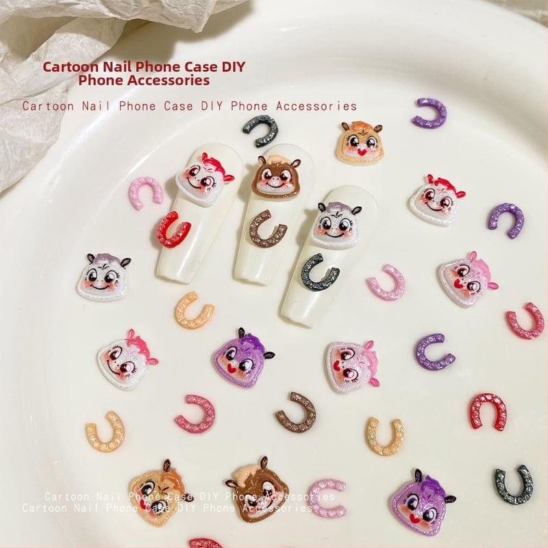 Dodaci za nokte - karikaturni ukrasi od smole, Princess serija, jednostavan stil (Materijal: Smola; Uzorak: Karikatura; Serija: Princess; Stil: Jednostavan)