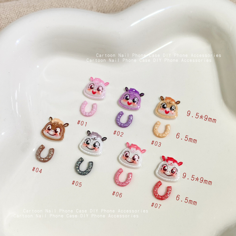 Dodaci za nokte - karikaturni ukrasi od smole, Princess serija, jednostavan stil (Materijal: Smola; Uzorak: Karikatura; Serija: Princess; Stil: Jednostavan)