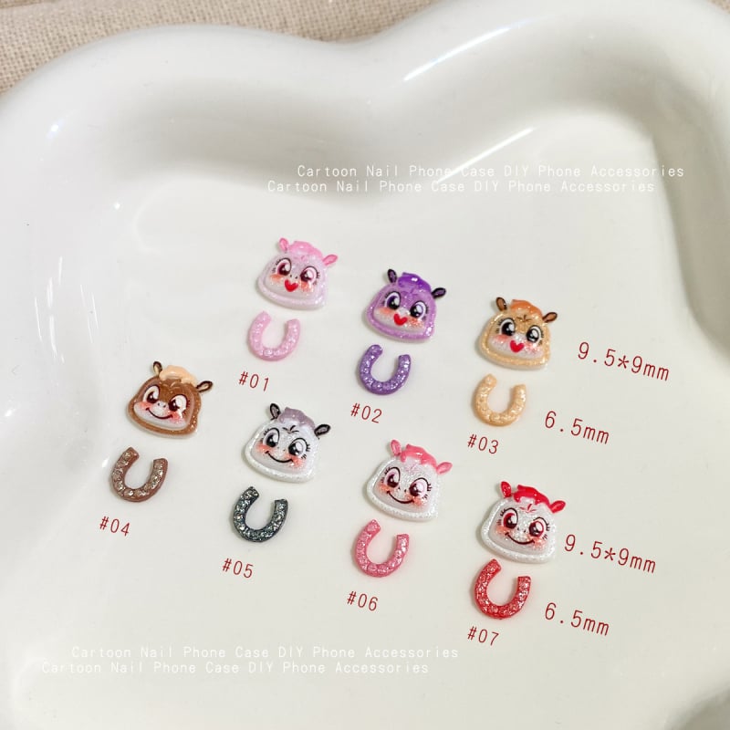 Dodaci za nokte - karikaturni ukrasi od smole, Princess serija, jednostavan stil (Materijal: Smola; Uzorak: Karikatura; Serija: Princess; Stil: Jednostavan)