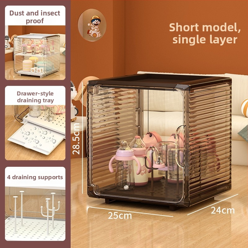 Κουτί αποθήκευσης μπιμπερού και βάση στέγνωσης – Υλικό PS, 18L, Μετακινούμενο, Απλός και μοντέρνος σχεδιασμός